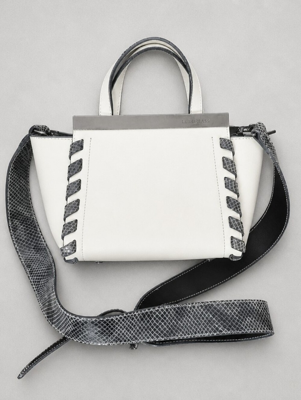 Le Lis Blanc Mini Off-White Leather Tote Bag